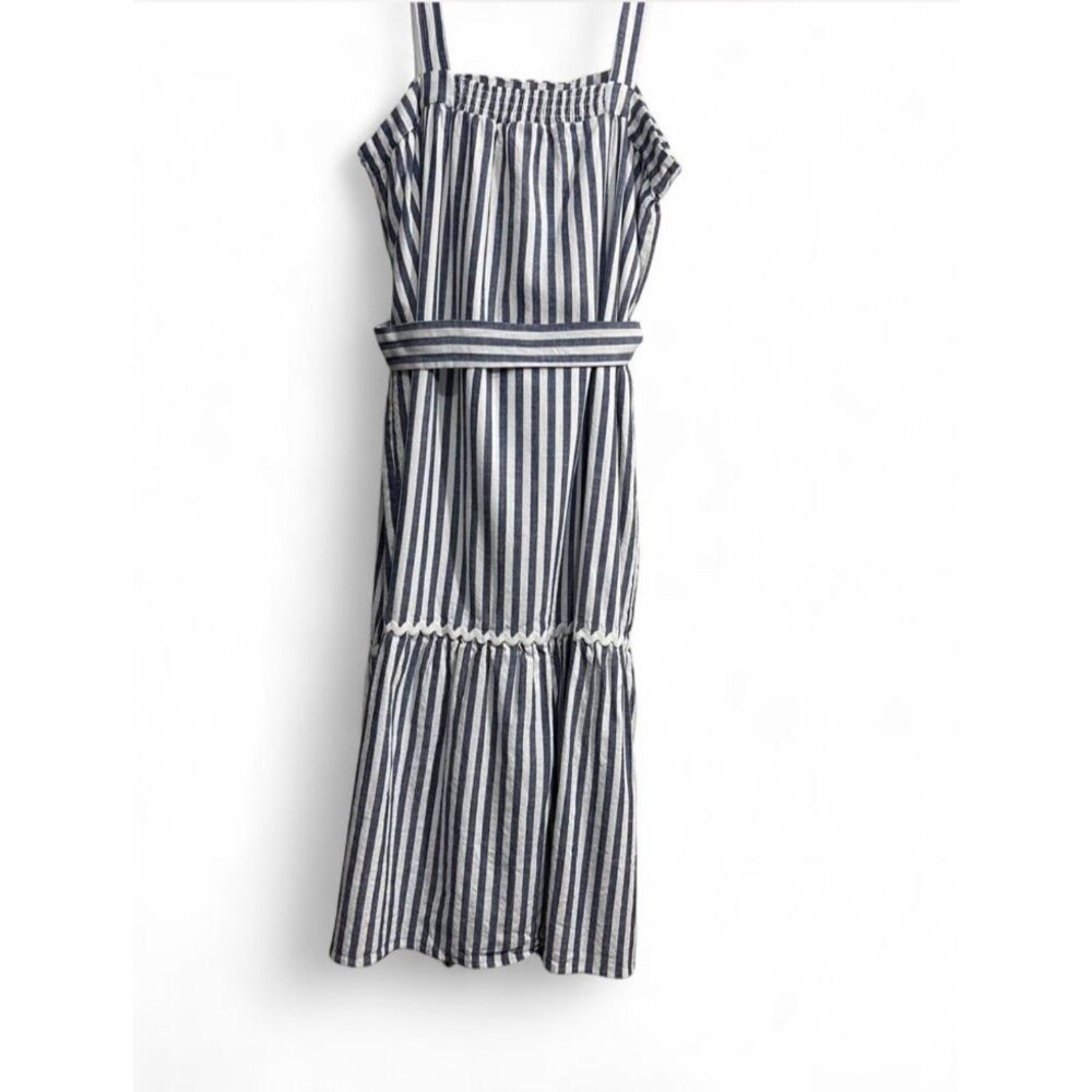 INC Women STRIPE WHITE & BLUE TANK DRESS 14 - Picture 3 of 5